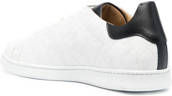 Billionaire quilted leather low-top sneakers White