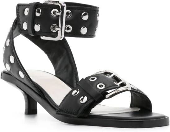 Bimba y Lola 50mm studded leather sandals Black