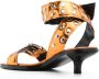 Bimba y Lola 50mm studded leather sandals Orange - Thumbnail 3