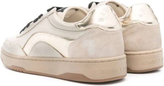 Bimba y Lola distressed leather sneakers Neutrals