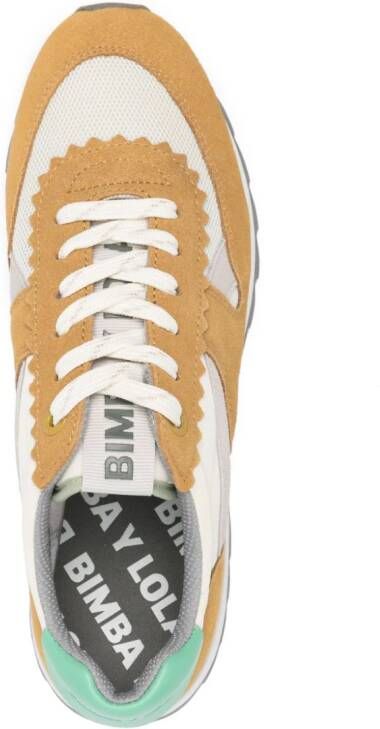 Bimba y Lola lace-up panelled sneakers Brown