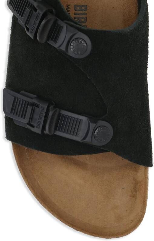 Birkenstock adjustable straps suede sandals Black