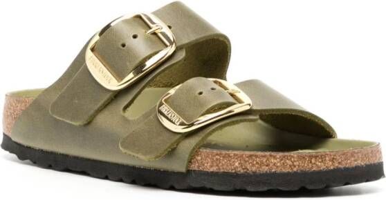Birkenstock Arizona big-buckle leather sandals Green