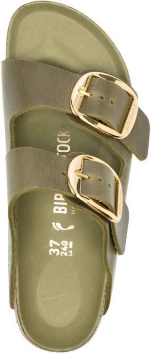 Birkenstock Arizona big-buckle leather sandals Green