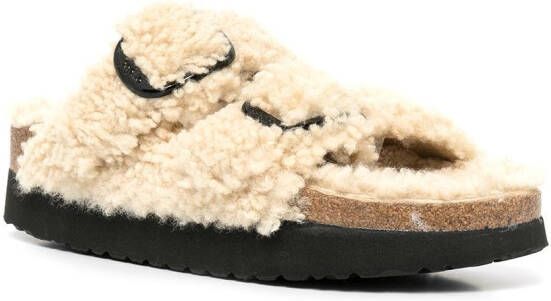 Birkenstock Arizona Big Buckle shearling slides Neutrals