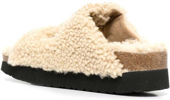 Birkenstock Arizona Big Buckle shearling slides Neutrals