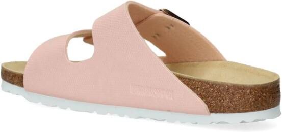 Birkenstock Arizona Birko-Flor buckled slides Pink