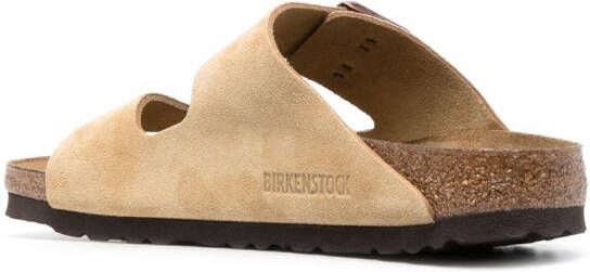 Birkenstock Arizona buckled suede sandals Neutrals