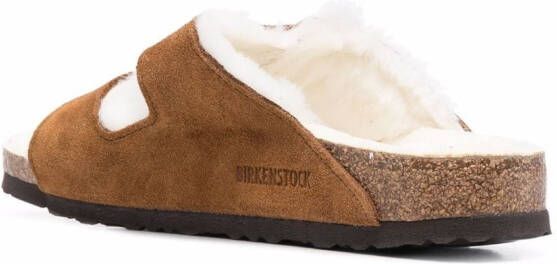 Birkenstock Arizona fur-lined sandals Neutrals