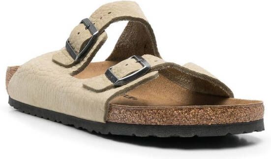 Birkenstock Arizona grained-leather sandals Green