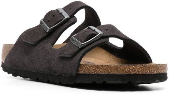 Birkenstock Arizona leather buckle-detail sandals Grey