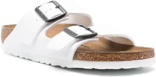 Birkenstock Arizona buckled sandals White