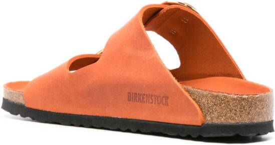 Birkenstock Arizona leather slides Orange