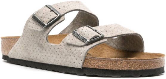 Birkenstock Arizona perforated suede sandals Grey