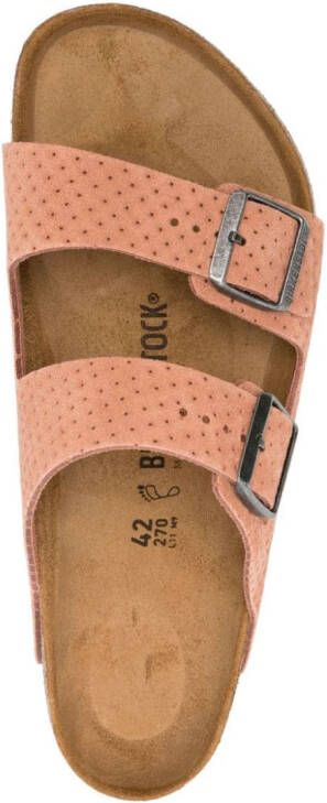 Birkenstock Arizona perforated suede sandals Orange