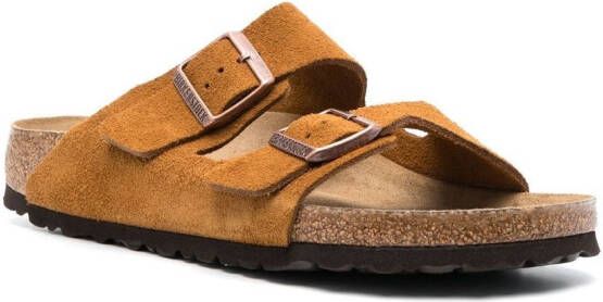 Birkenstock Arizona SFB calf-suede sandals Brown