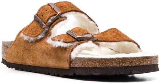 Birkenstock Arizona shearling sandals Brown