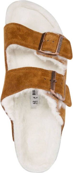 Birkenstock Arizona shearling sandals Brown