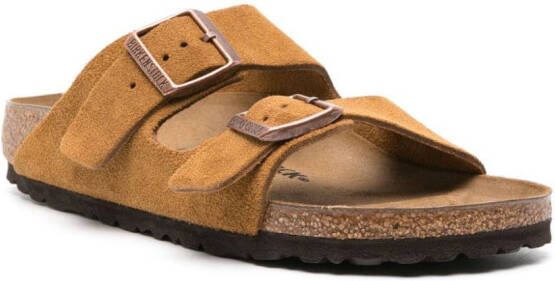 Birkenstock Arizona suede flat sandals Brown