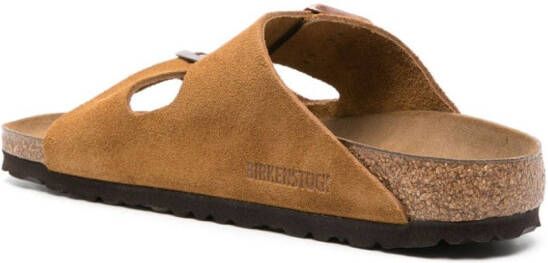 Birkenstock Arizona suede flat sandals Brown