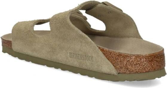 Birkenstock Arizona suede flat sandals Green