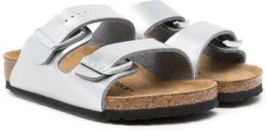 Birkenstock Arizona suede sandals Silver