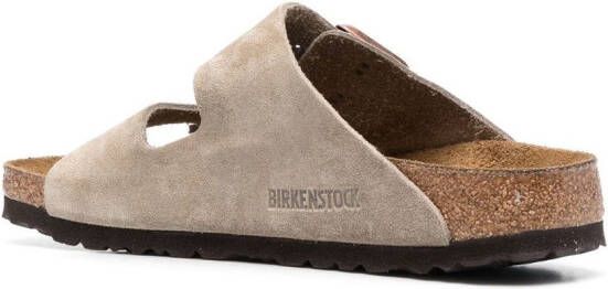 Birkenstock Arizona suede slip-on sandals Neutrals