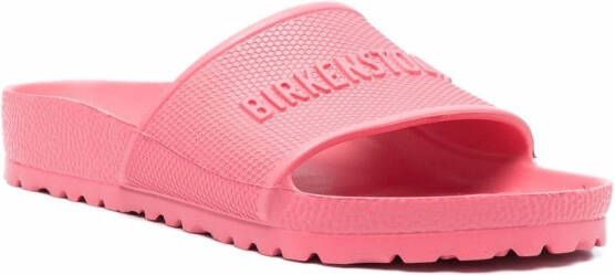 Birkenstock Barbados logo slides Pink