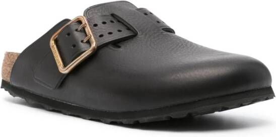 Birkenstock Boston Bold leather slippers Black