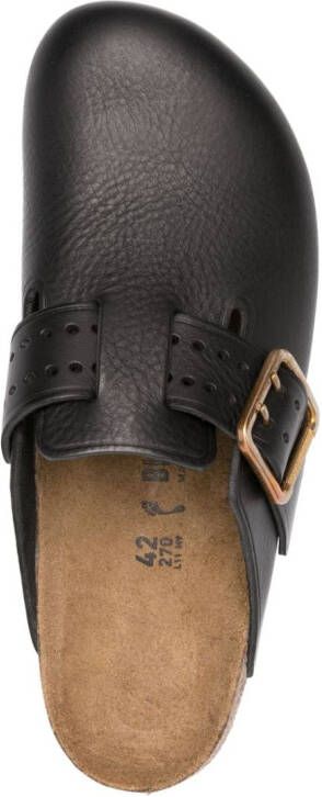 Birkenstock Boston Bold leather slippers Black
