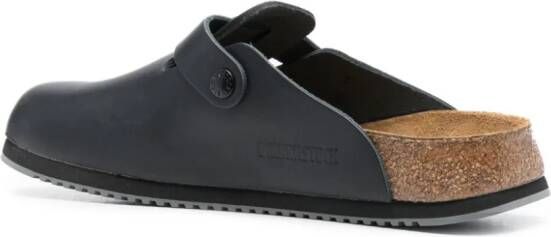 Birkenstock Boston buckle-embellished slippers Black