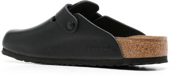 Birkenstock Boston buckle-embellished slippers Black
