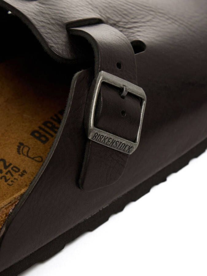 Birkenstock Boston Grip leather mules Black