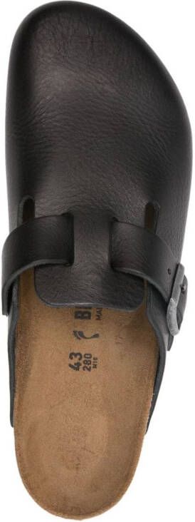Birkenstock Boston Grip leather slippers Black