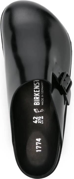 Birkenstock Boston leather slippers Black