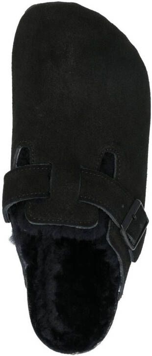 Birkenstock Boston shearling slippers Black