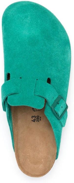 Birkenstock Boston suede clog sandals Green