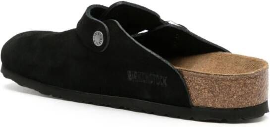 Birkenstock Boston suede slippers Black