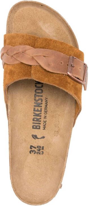 Birkenstock braided-strap leather sandals Brown
