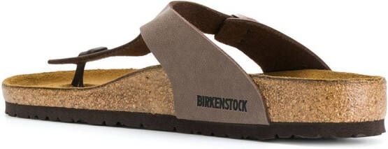 Birkenstock buckle detail flip flop sandals Brown