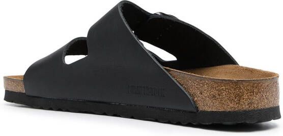 Birkenstock buckle-fastening leather sandals Black