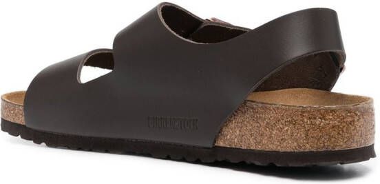 Birkenstock buckle-fastening leather sandals Brown