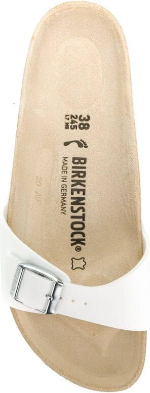 Birkenstock buckle slip-on slides White
