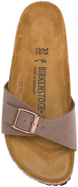 Birkenstock buckled flat sandals Brown