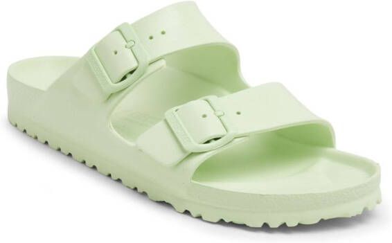 Birkenstock buckled flat slides Green