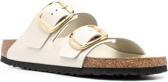 Birkenstock Arizona buckled leather sandals Neutrals