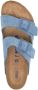 Birkenstock buckled open toe suede slippers Blue - Thumbnail 4