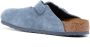 Birkenstock buckled suede leather slippers Blue - Thumbnail 3