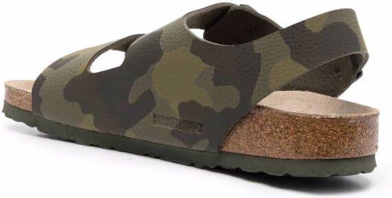 Birkenstock camouflage-print buckle sandals Green