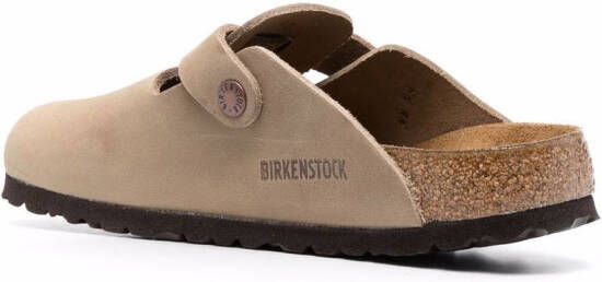 Birkenstock closed-tie leather mules Neutrals